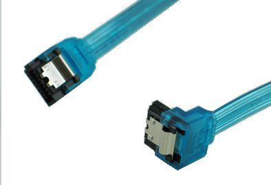18&quot; UV Blue SATA II Data Cable Right Angle 90 to 180 Degree