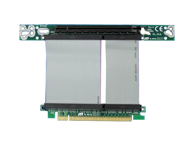 1U 1 x 16x PCI-Express Riser Card with 7cm Flex Cable