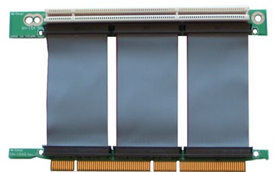 1U 1 x 64Bit 3.3V PCI-X 133Mhz Riser Card with 7cm Flex Cable