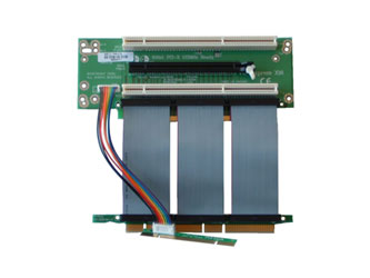 2U 1 x PCI-Express 16x & 2 x 64Bit PCI-X Riser Card w/ 9cm Flex Cable