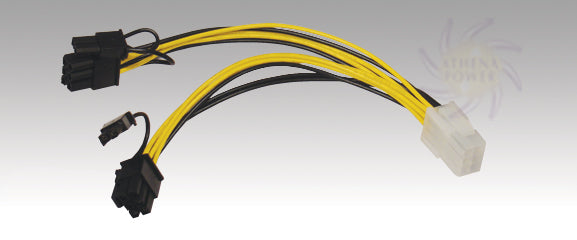 6 in. 6 Pin PCI-Express to 2x8 Pin (6+2) PCI-Express Y-Splitter Cable