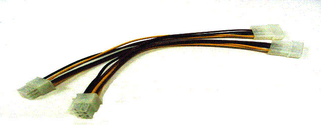6 Inch 2 4-Pin Connector to 2 6-Pin PCI-Express Adapter
