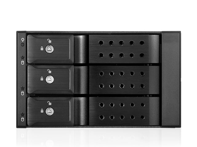 iStarUSA BPN-DE230HD-BLACK Trayless 2 x 5.25" to 3 x 3.5" 12Gb/s HDD Hot-Swap Drive Cage Rack