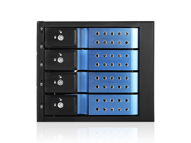 iStarUSA BPN-DE340HD-BLUE Trayless 3 x 5.25" to 4 x 3.5" 12Gb/s HDD Hot-Swap Drive Cage Rack