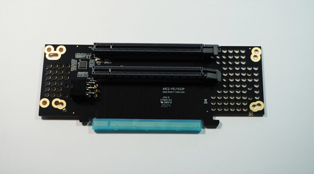 2U PCI-Express 4.0 Gen4 x16 to x8/x8 Bifurcated Riser Card Fixed