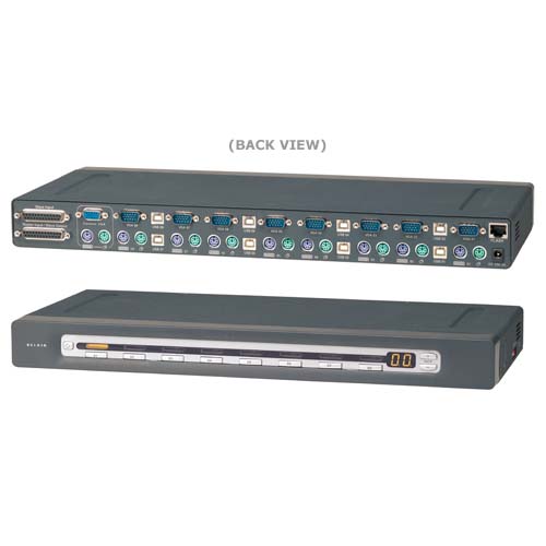 Belkin Omniview F1DA108T 1U Rackmount 8 Port KVM with Cables