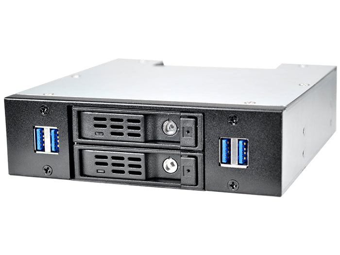 BP-1225U32SAC 1 x 5.25" Drive Bay to 2 x Hot-Swap 2.5"SSD/HDD and 2 x 2-Port USB3.0