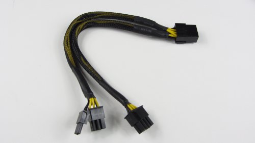 PCI-Express 8 Pin to Dual 8 (6+2) Pin Video Card Y-Splitter Power Supply Cable