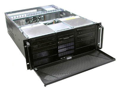 CC-4440  8 X 5.25", 1 X 3.5" FDD & 4 X 3.5" HDD 4U 24.5" Deep Rackmount Case
