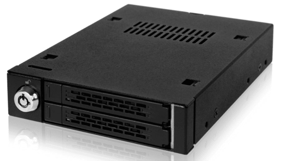 Icydock ToughArmor MB992SK-B 2x2.5" SATA SSD Mobile Rack for 3.5" Bay