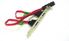 Internal L Shape SATA to External L Shape SATA Rear Bracket for 2 SATA