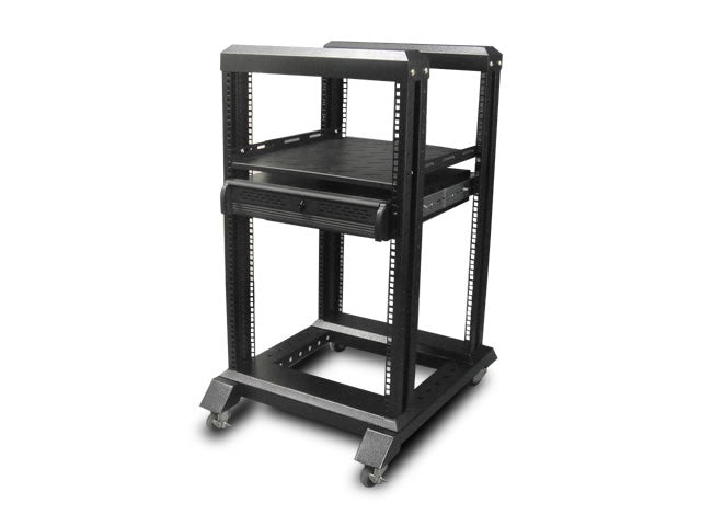iStar WO22AB 22U 30.6 Inch Deep 4 Post Open Relay Rack