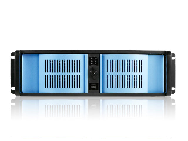 iStarUSA D-300 3U Rackmount Chassis W/ Blue  Door No Power Supply