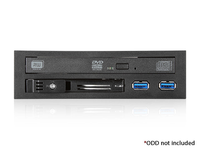 iStarUSA T-5K25TU-SA 5.25" to Slim ODD and 2.5" SATA Trayless Cage