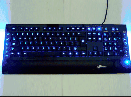 Logisys KB208BK Two Color Blue / Red Illuminated Keyboard