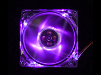 Logisys LT400PL 4-LED PURPLE 80mm CASE FAN