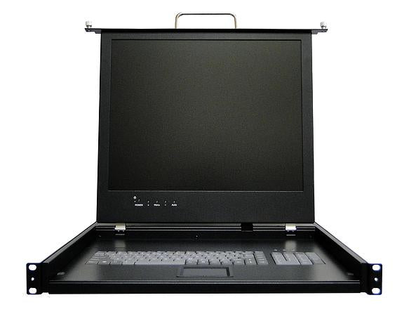 RCMe1901 1U single rail 19" LED-LCD panel Keyboard drawer