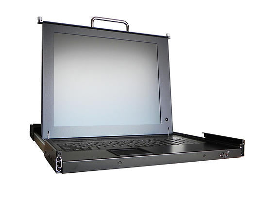 RKe1617 1U single rail 17" LED-LCD Keyboard drawer 16 ports Cat.5 KVM