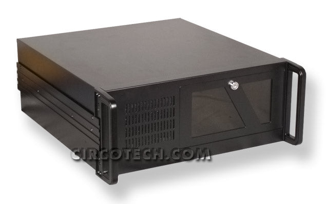 Round Hole Computer Rack RM-4185 17.7 in. Short Depth Rack Mount Computer Case for Shorter Rack ...