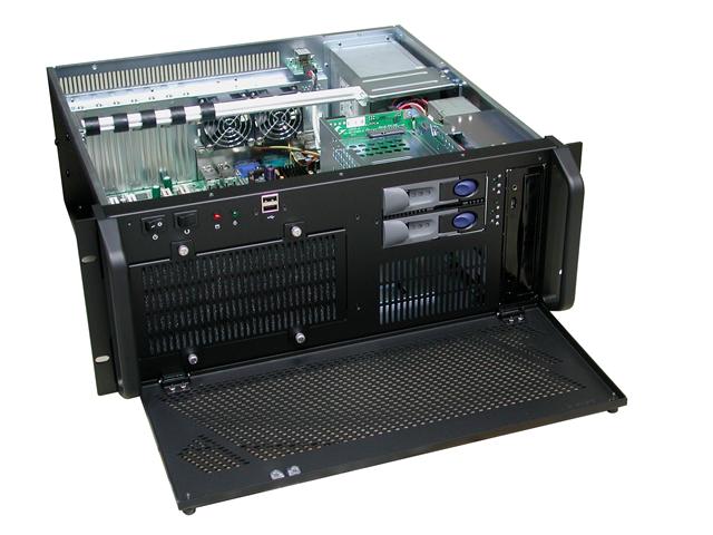 RM-4407 16.1 in. Deep 2 x 3.5 Hot-Swappable HD Trays 4U Rackmount Case