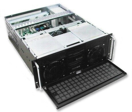 RM-4441 8 X 5.25", 1 X FDD & 4 X HDD 4U 22.5" Deep 4U Rackmount Case