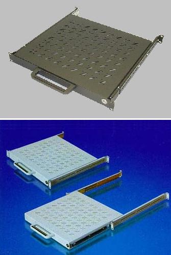 RS-01-23 1U Sliding Shelf Key Lock 23 Inch Deep Plate