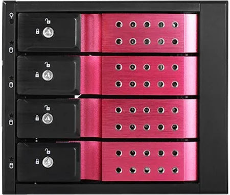 iStarUSA BPN-DE340HD-RED Trayless 3 x 5.25" to 4 x 3.5" 12Gb/s HDD Hot-Swap Drive Cage Rack
