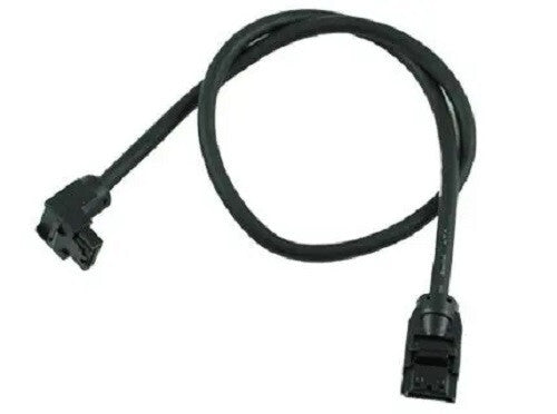 OKGEAR OK24A3RK12 24" Inch Black SATA 3 III 6 GB/s Round SSD/HDD Data Cable Straight to Right Angle